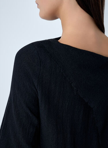LIMI feu Gauzed Frilled Blouse Black yoy0262020