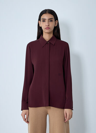 LN-CC® - Max Mara: Silk Shirt - Red Max Mara Silk Shirt Red max0262013