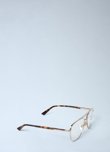 LN-CC® - Gucci: Square Glasses - Gold Gucci Square Glasses Gold gus0362004