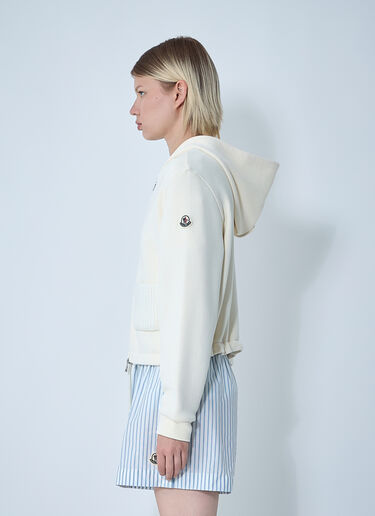 Moncler Zip-Up Cardigan Beige mon0261041