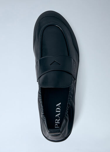 Prada Leather Slip-On Loafers Black pra0166015