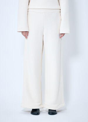 LN-CC® - Max Mara: Knit Track Pants - White Max Mara Knit Track Pants White max0259006
