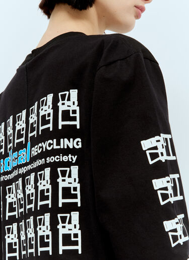 LN-CC® - Space Available: 래디컬 리사이클링 티셔츠 - 블랙 Space Available 래디컬 리사이클링 티셔츠 블랙 spa0356016