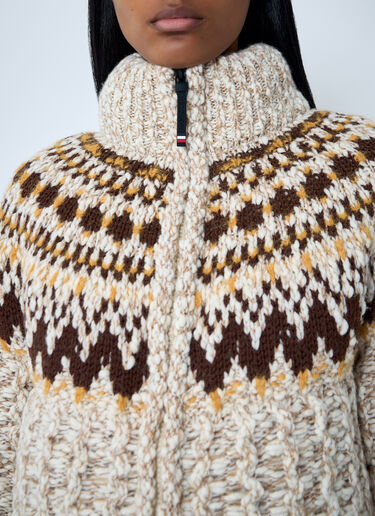 LN-CC® - Moncler Grenoble: Padded Cardigan - Beige Moncler Grenoble Padded Cardigan Beige mog0262006