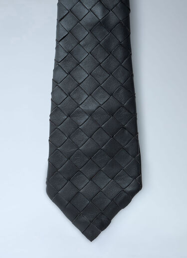 Bottega Veneta イントレチャートレザーネクタイ ブラウン bov0161008