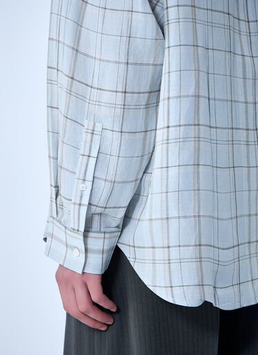 LN-CC® - Acne Studios: Plaid Button-Up Shirt - Grey Acne Studios Plaid Button-Up Shirt Grey acn0164033