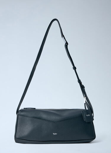 Max Mara Rectangular Leather Shoulder Bag Black max0264315