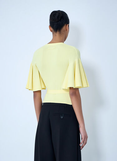 LN-CC® - Jacquemus: Wrap Knit Top - Yellow Jacquemus Wrap Knit Top Yellow jac0264018