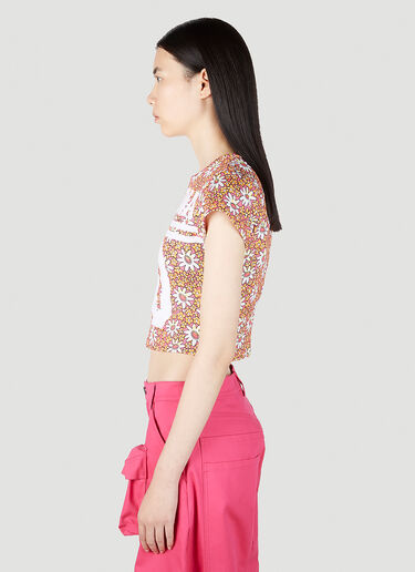 LN-CC® - Collina Strada: Logo Print Floral T-Shirt - Multicolour Collina Strada Logo Print Floral T-Shirt Multicolour cst0251004