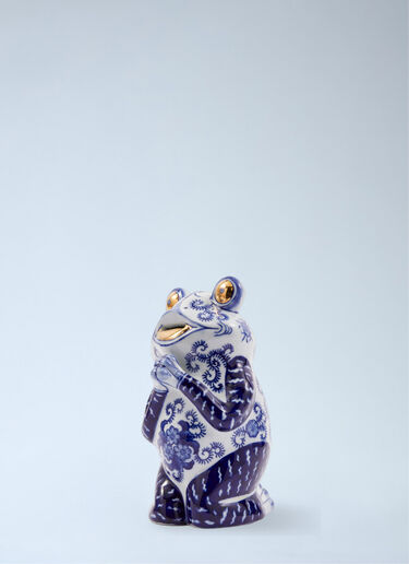 LN-CC® - POLSPOTTEN: Porcelain Frog Figurine - Blue POLSPOTTEN Porcelain Frog Figurine Blue wps0691987