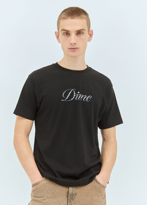 Dime Icy Cursive T 恤 黑色 dmt0157005