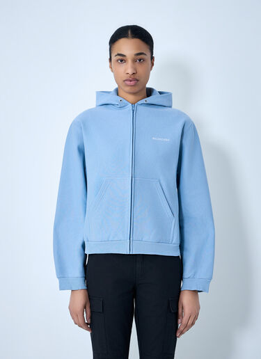 LN-CC® - Balenciaga: Zip-Up Hoodie - Blue Balenciaga Zip-Up Hoodie Blue bal0263005