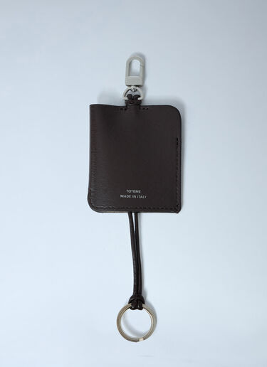 LN-CC® - TOTEME: Polished Leather Logo Keyring - Brown TOTEME Polished Leather Logo Keyring Brown tot0263063