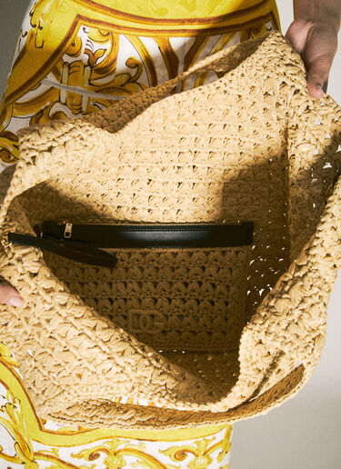 LN-CC® - Dolce & Gabbana: 3.5 Raffia Shopping Bag - Beige Dolce & Gabbana 3.5 Raffia Shopping Bag Beige dol0257016