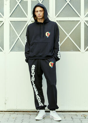 LN-CC® - Sky High Farm Workwear: Graphic Print Track Pants - Black Sky High Farm Workwear Graphic Print Track Pants Black skh0354002