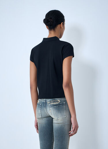 Balenciaga Cropped Polo Shirt Black bal0263002