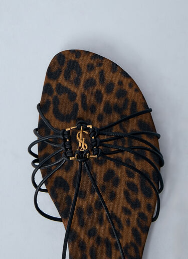 LN-CC® - Saint Laurent: Babylone Sandals - Brown Saint Laurent Babylone Sandals Brown sla0259036