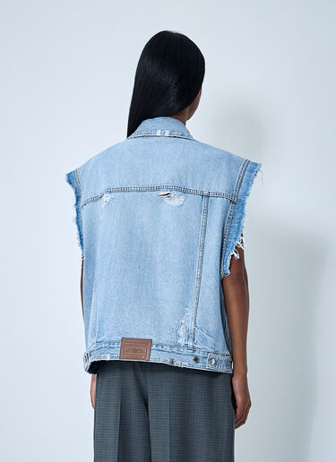 Alexander Wang ディストレスデニムベスト  ライトブルー awg0261012