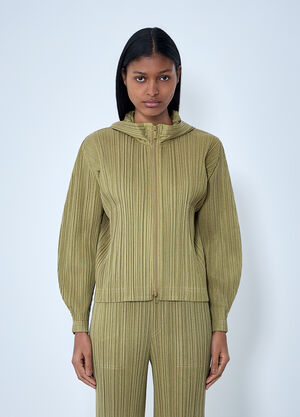Pleats Please Issey Miyake 罗纹针织连帽衫 黄色 plp0263010