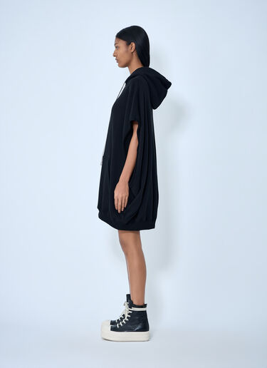 LN-CC® - Rick Owens: Hooded Cape T-Shirt - Black Rick Owens Hooded Cape T-Shirt Black ric0263006