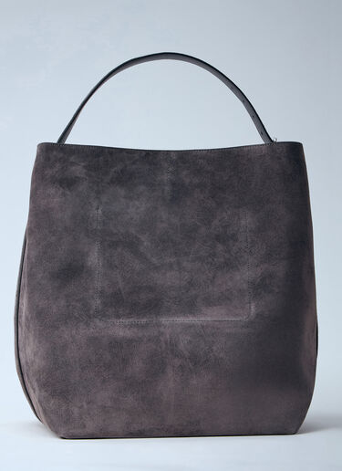 LN-CC® - TOTEME: Belted Suede Tote Bag - Grey TOTEME Belted Suede Tote Bag Grey tot0264034