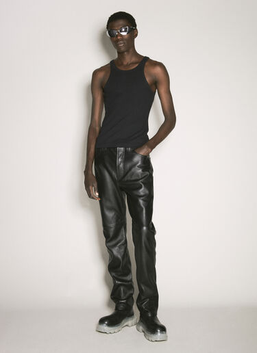 LN-CC® - 032C: Casual Leather Pants - Black 032C Casual Leather Pants Black cee0156024