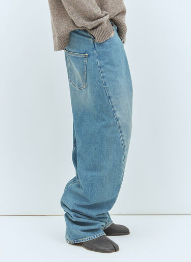LN-CC® - Maison Margiela: Diagonal Seam Jeans - Blue Maison Margiela Diagonal Seam Jeans Blue mla0158007