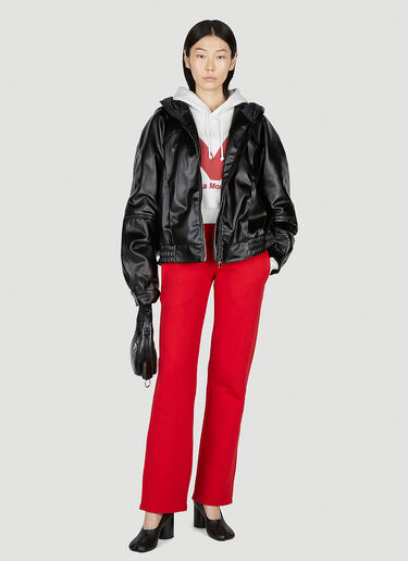 LN-CC® - Mowalola: Logo Print Track Pants - Red Mowalola Logo Print Track Pants Red mow0352006
