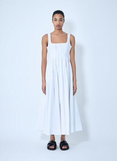LN-CC® - Sportmax: Square Neck Sleeveless Dress - White Sportmax Square Neck Sleeveless Dress White spx0264007