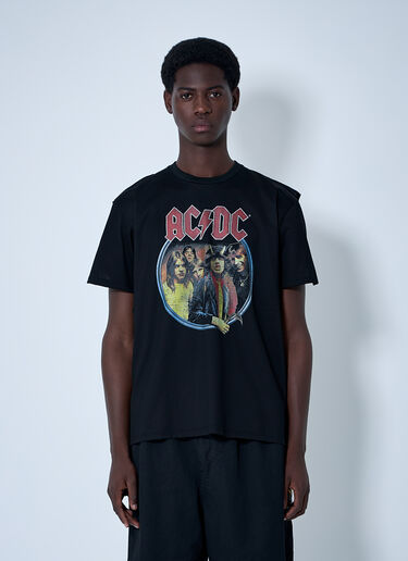 LN-CC® - Junya Watanabe: AC/DC T 恤 - 黑色 Junya Watanabe AC/DC T 恤 黑色 jwn0160001