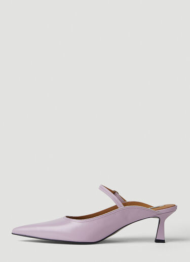 LN-CC® - Reike Nen: Pointed Mary Jane Kitten Heel Mules - Lilac Reike Nen Pointed Mary Jane Kitten Heel Mules Lilac rkn0251001