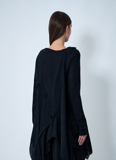 LIMI feu Gauzed Frilled Blouse Black yoy0262020