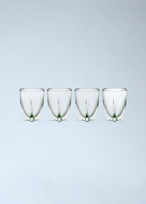 Serax x Ann Demeulemeester Set Of Four Dora Glasses Green wps0691769