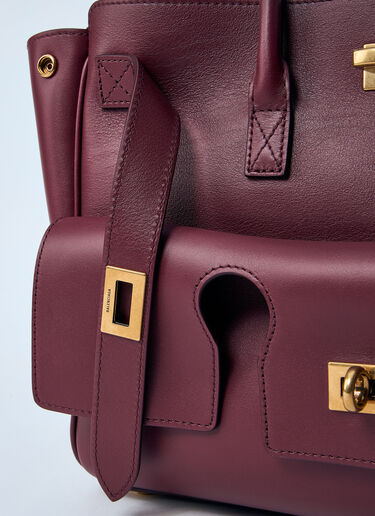 Balenciaga Small Bel Air Carry Tote Bag Burgundy bal0259068