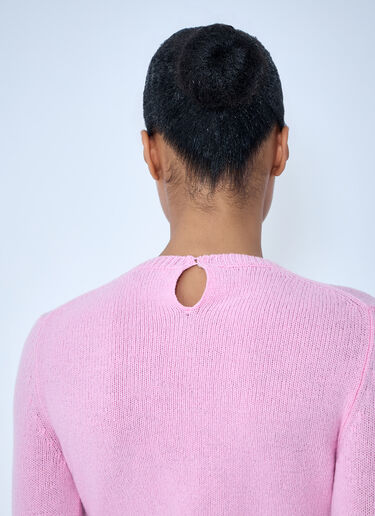 LN-CC® - Jil Sander: Cropped Knit Sweater - Pink Jil Sander Cropped Knit Sweater Pink jil0264035