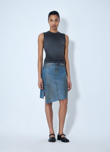 Our Legacy Asymmetric Denim Skirt Blue our0264034