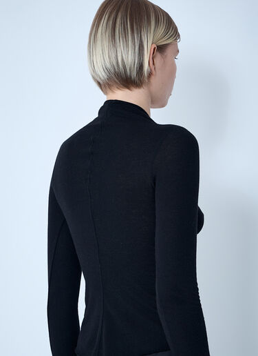LN-CC® - Rick Owens: Allanah Long Sleeve Top - Black Rick Owens Allanah Long Sleeve Top Black ric0261014