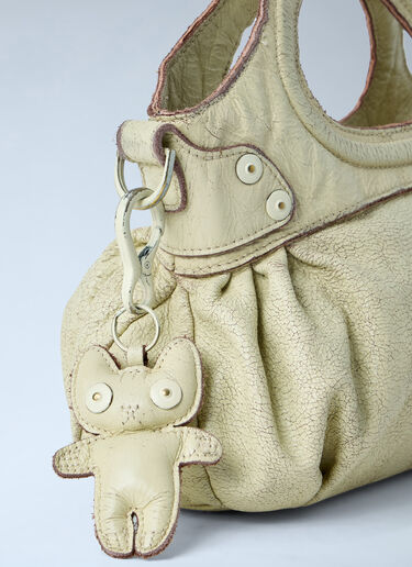 LN-CC® - Miss Sixty x KNWLS: Distressed Handbag - White Miss Sixty x KNWLS Distressed Handbag White msk0263004