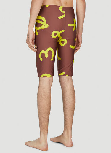 LN-CC® - Vivienne Westwood: Graphic Print Swim Bermudas - Brown Vivienne Westwood Graphic Print Swim Bermudas Brown vvw0152010