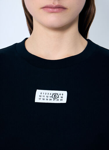 LN-CC® - MM6 Maison Margiela: Logo Patch T-Shirt - Black MM6 Maison Margiela Logo Patch T-Shirt Black mmm0259005