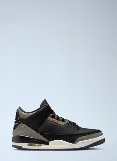 Levi's x Jordan エア ジョーダン 3 レトロ スニーカー ブラック nik0364021