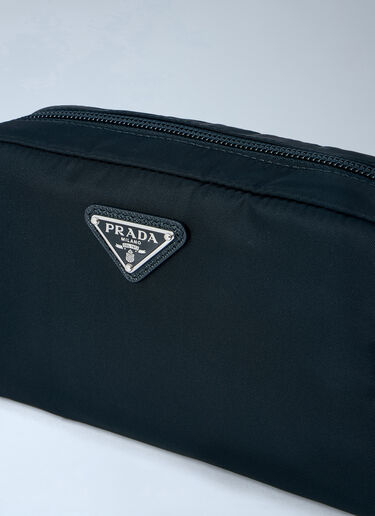 Prada Compact Nylon Pouch with Logo Detail Black pra0265011