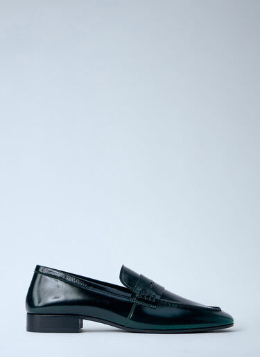 Dries Van Noten Polished Leather Loafers Green dvn0263025