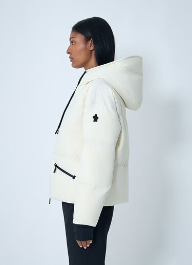 LN-CC® - Moncler Grenoble: Allesaz Hooded Short Down Jacket - White Moncler Grenoble Allesaz Hooded Short Down Jacket White mog0262007