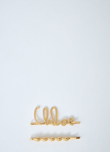 Chloé ロゴモチーフヘアクリップ ゴールド chl0261065