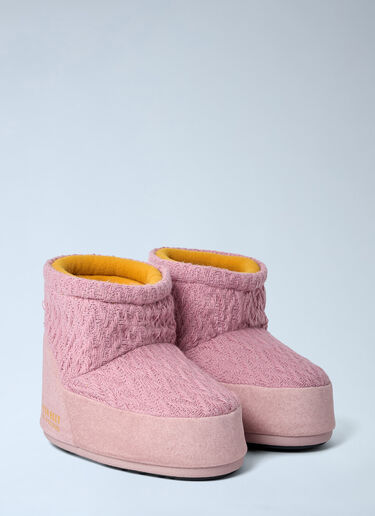 Moon Boot x GUEST IN RESIDENCE Icon Low Nolace Knit Boots Pink mbg0364002
