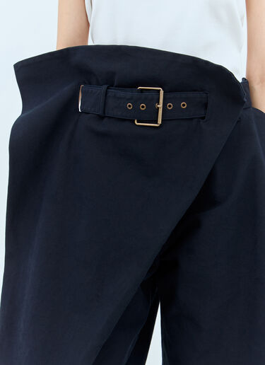 LN-CC® - JW Anderson: Fold-Over Pants - Navy JW Anderson Fold-Over Pants Navy jwa0257005