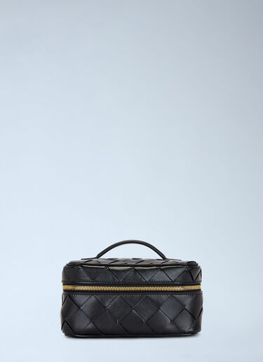 LN-CC® - Bottega Veneta: Intrecciato Vanity Case - Black Bottega Veneta Intrecciato Vanity Case Black bov0255092