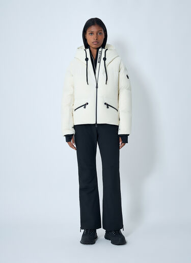 LN-CC® - Moncler Grenoble: Allesaz Hooded Short Down Jacket - White Moncler Grenoble Allesaz Hooded Short Down Jacket White mog0262007