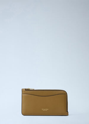 Coach New York Zip Card Case Khaki coa0264028